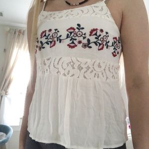 Floral White Top